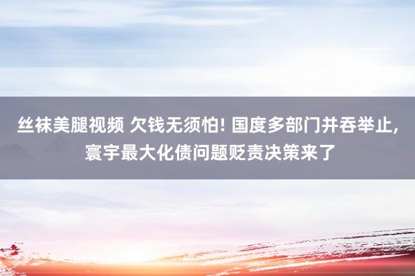 丝袜美腿视频 欠钱无须怕! 国度多部门并吞举止, 寰宇最大化债问题贬责决策来了